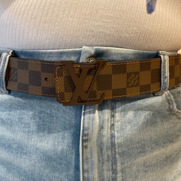 Louis Vuitton Damier Ebene LV Initals Belt
